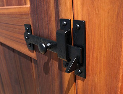 Iron Valley - 7.5" Gate Drop Bar w/Knob (Lever Latch) - Solid Cast Iron