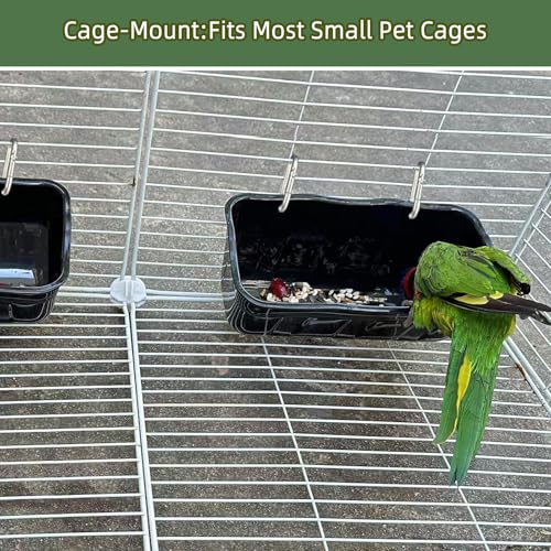 Hanging Chicken Feeders,Duck Feeder Waterer,Small Feed Trough 1.3 Quart 2 Pack,Hanging Fence Feed Trough for Poultry,Blue - color: Blue, size: 1.3 Quart (2 Pack)