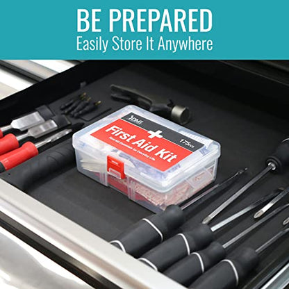 DMI 175-Piece First Aid Kit for Minor Injuries, Cuts and Scrapes, All-Purpose, Portable and Convenient, Includes Bandages, Injury Treatment, Dressings, and Instruments, HSA & FSA Eligible - size: 175 Piece