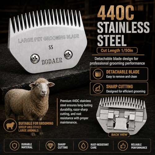 Dog Grooming Blade,Compatible with Andis Super Blending,Oster A5,Wahl KM10 - color: Silver, size: Super Blockings blade