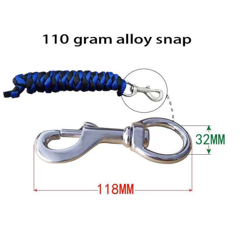 Horse Halter Set with Lead Rope,Padded, Adjustable Chin Strap & Padded Noseband - 1" Large, Blue-black-MP1132