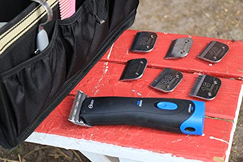 Oster Pro 3000i Cordless Lithium Ion Animal Pet Clipper with Size 10 CryogenX Blade 10-Piece Stainless Steel Pet Clipper Guide Comb Kit