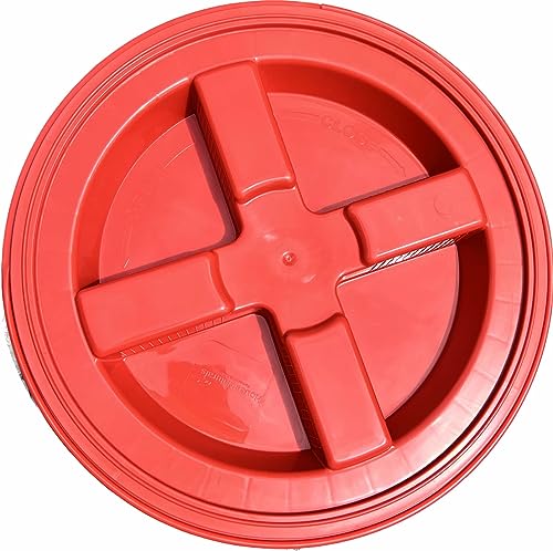 House Naturals 5 Gallon Food Grade Plastic Bucket with Air Tight Screw on Lid Made in USA Container (Yellow Bucket with Red Lid) - color: Yellow Bucket With Red Lid