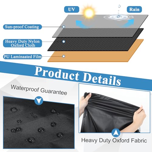 SHENLIU Chair Covers for Outdoor Waterproof 2 Pack, Lawn Chair Covers