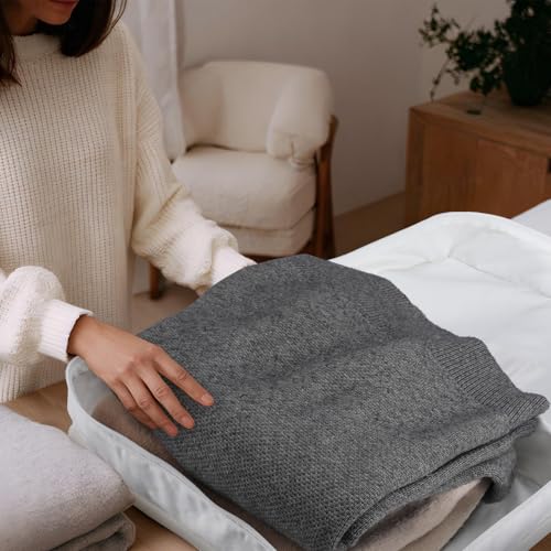 DERTE 3 Pcs Cashmere Sweater Storage Bags Organic Cotton Clothes