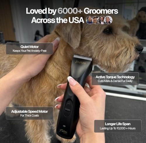 Falcon 2 Speed Cordless Dog Clippers - Professional Grooming, Black - color: Falcon Black