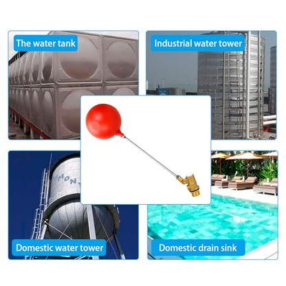 3/4 Inch float valve for water tank，water trough float valve | water float valve| Automatic Water Level Control for Water Tanks| Automatic stock tank | With 6 Inch Float Ball(2-Pack)