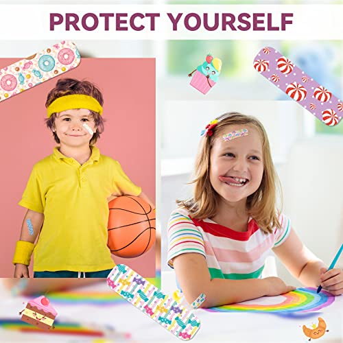 Panelee 120 Pcs Kids Bandages Bulk Waterproof Flexible, Cute Style - style: Cute Style