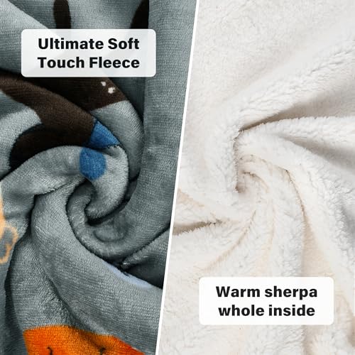 Catalonia Sherpa Wearable Blanket with Sleeves and Pocket for Adults - color: Dog Grey, size: Standard Pocket