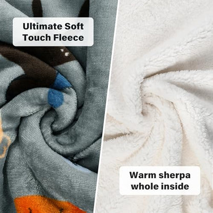 Catalonia Sherpa Wearable Blanket with Sleeves and Pocket for Adults - color: Dog Grey, size: Standard Pocket