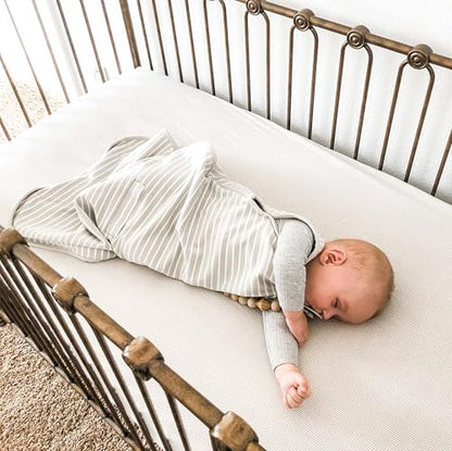 Woolino Ultimate Baby Sleep Sack – 4 Season Merino Wool Sleeping Bag, Organic Cotton Outer, Temp Regulating Blanket, Adjustable Sleep Sack Universal Size 2–24 Months - Birch Gray - color: Gray