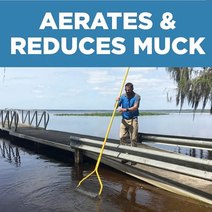 Jenlis Muck Razer Aquatic Weed & Sludge Tiller for Pond & Lake Shorelines | Heavy-duty tool reduces silt, scum, and mud, cleans sand beaches, creates clear lakefronts, and assembles easily