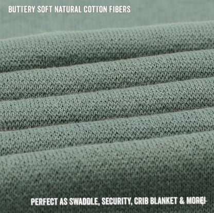 Knit Baby Swaddle Blanket - 100% Cotton Soft Cozy Receiving Swaddle Stroller Blanket for Shower Gift Registry for Newborns, Infants, Toddlers (Sheep - Pasture Green) - color: 02 - Sheep - Pasture Green