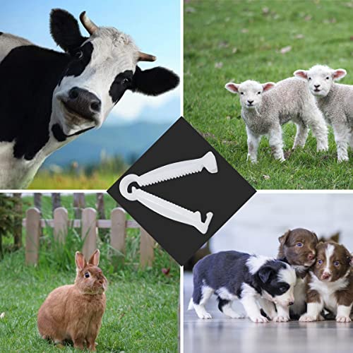 Good news 100pcs Disposable Umbilical Cord Clamp,Pig Umbilical Cord Clamp for Animals Puppy Kittens Cow Livestock Sheep, White
