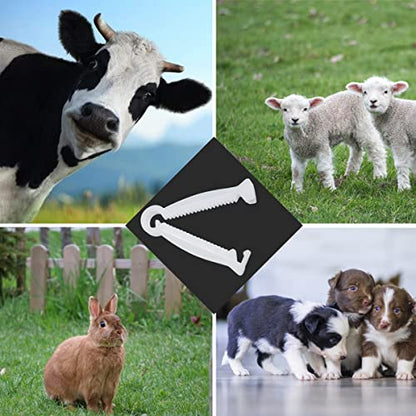 Good news 100pcs Disposable Umbilical Cord Clamp,Pig Umbilical Cord Clamp for Animals Puppy Kittens Cow Livestock Sheep, White