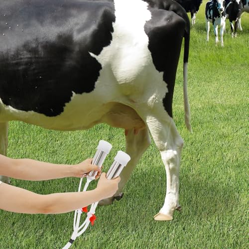14L Goat Milking Machine, Adjustable Pulse Vacuum Electric Cow Milking Machine, Portable Electric Cow Milker with Udder Protection for Cows and Goats - size: 14L