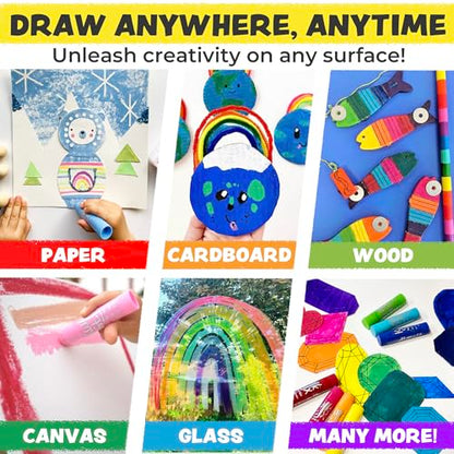 Kwik Stix Solid Tempera Paint Sticks - 12 Pack of White - Same Color Washable, Quick Dry (90 Seconds), ASTM Certified, Non-Toxic, Allergen-Free Kids & Toddler Art Supplies for Home, School & Crafts - color: White