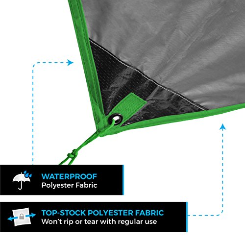 Bear Butt Hammock Rain Fly & Camping Tarp - 11 x 9 ft Ultralight Waterproof Tarp for Hammock & Tent Camping - Easy to Set Up - color: Green