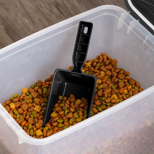 IRIS USA Dog Food Container & Slow Feeder Bowl, Up to 30 lbs, Black - color: Black, size: 30 lbs - 1 Pack