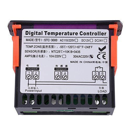 110V 220V Digital Temperature Controller Thermostat with External Sensor, Precision Control, Adjustable Setpoint Range 30°C to 300°C for Laboratory