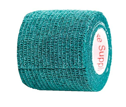2 Inch Self Adhesive Bandage Wrap & Athletic Tape - 6Pk, Hunter Green - color: Hunter Green, size: 6 Rolls