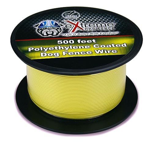 20 Gauge Electric Dog Fence Wire, 500 ft, Underground Boundary Wire | 500-ft continuous spool; polyethylene jacket, UV-resistant, direct-burial; fits Extreme Dog Fence, PetSafe & all in-ground - size: 500 Feet