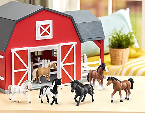 Terra by Battat Horse Figurines Set, Realistic 6-Piece Animal Toys, Animals - style: Terra Horse set 3