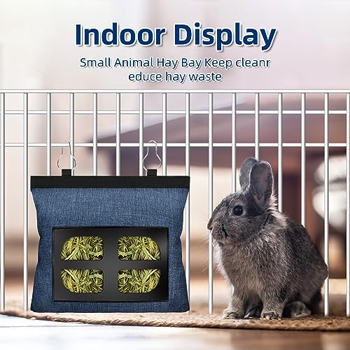 Rabbit Hay Feeder Bag Guinea Pig Hanging Hay Feeding Bag Storage Dispenser for Chinchilla Hamster Bunny Small Animal Pet