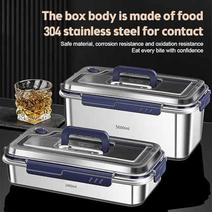 Food Container with Lids Kitchen Storage Container with Date Indicator (2.4L) - size: 2.4L