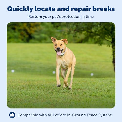 PetSafe Wire Break Locator for In-Ground Pet Fence Systems | Dual Tone and Light Indicators Pinpoint Boundary Wire Breaks, Includes 50 ft Wire, Stakes, Splice Capsules.