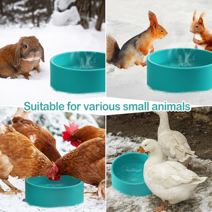 3.2L Heated Water Bowl for Outdoor Dogs Cats - 30W Thermostatic Control Heating Pet Bowl with 6.6Ft Bite-Proof Cord for Winter Chickens - size: 3.2L