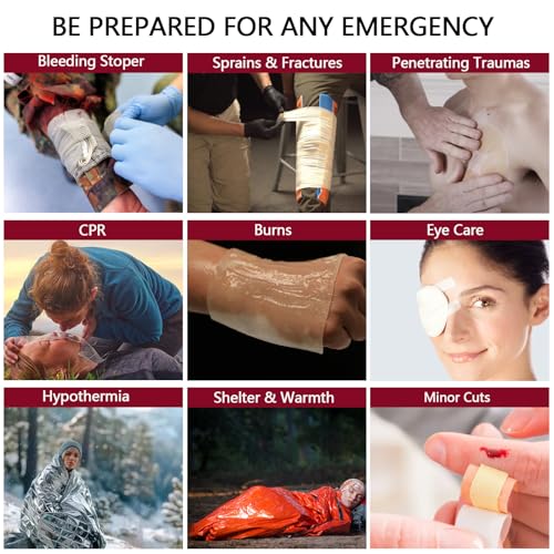 Advanced Comprehensive First Aid Kit with Well Organized Labelled Compartments Removable MOLLE System First Aid Trauma Kits for Car, Home,Camping, Office and etc.-401 Piece - size: Extra Extra Large