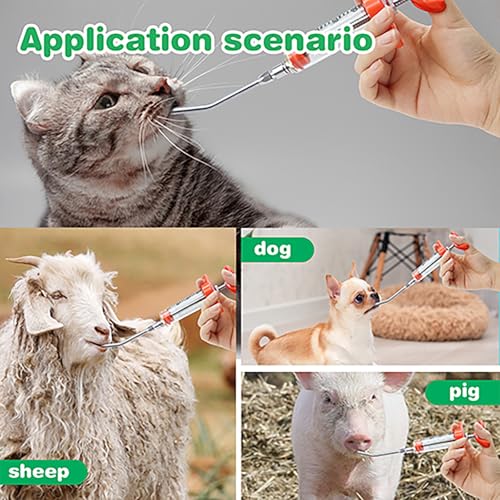2 Pieces Goat Syringe, 20ML,Adjustable Dosage,Reusable