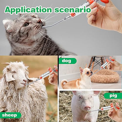 2 Pieces Goat Syringe, 20ML,Adjustable Dosage,Reusable