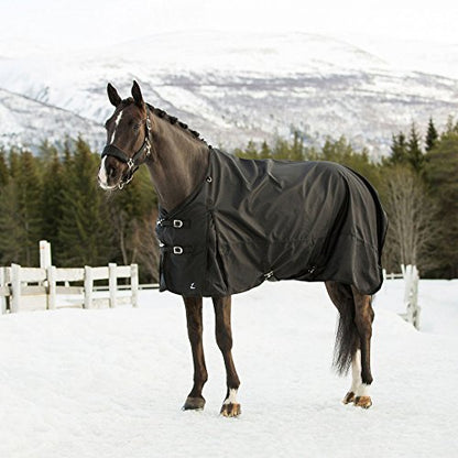 HORZE Nevada 1200D Waterproof Turnout Sheet - Black - Size: 57 - size: 56 in