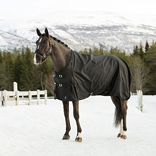 HORZE Nevada 1200D Lightweight Waterproof Horse Turnout Rain Sheet (No Fill) - Black - 63 in - size: 63 in
