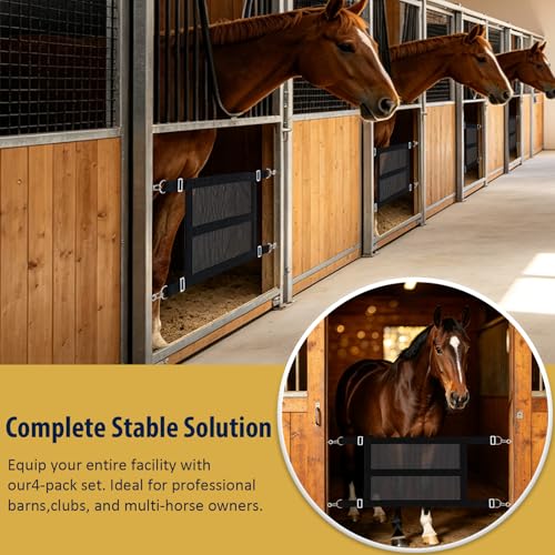 Zonon 4 Pack 29" x 20" Breathable Mesh Stall Guards for Horses
