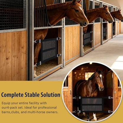 Zonon 4 Pack 29" x 20" Breathable Mesh Stall Guards for Horses