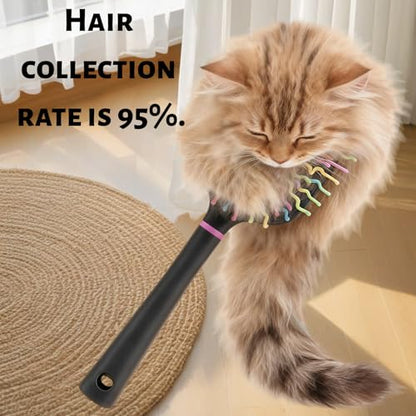 Tough Rainbow Bristle Mane/Tail Brush Rainbow Paddle Mane and Tail Brush Air Cushion Comb Detangler Plastic Forky Comb for Horses
