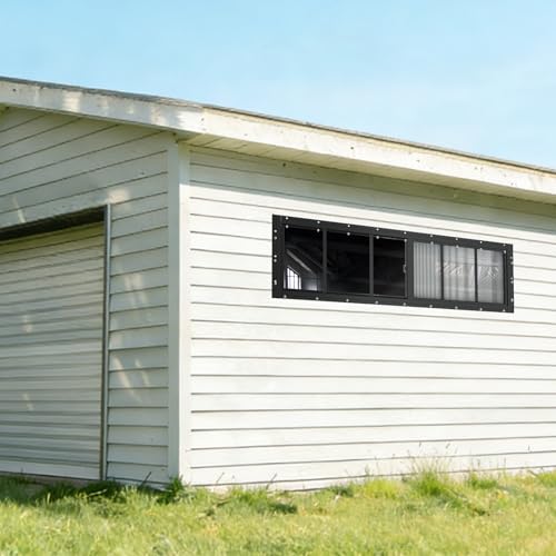 Yuzzy Shed Windows 2 Pack, 12"x36" Sliding Windows Transom Window with Tempered Glass and Removable Fiberglass Screen for Shed, Chicken Coop, Playhouse, Household, Garage, Barns (Black) - color: Black, size: 12"x36"