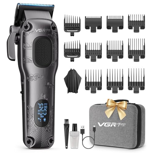 VGRPRO Hair Clippers for Men Professional, Cordless & Corded Barber Clipper - color: Gray