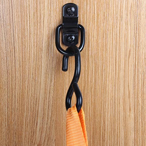 D Rings Tie Down Anchors Hooks for Trailer Truck Bed Bracket Enclosed Points Pickup Camper Surface Mount D-Ring Heavy Duty 1/4" 2400 Pound Capacity (10-Pack) - color: 10-Pack