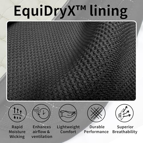 EQUINEWAVE Aria Soft Suede Dressage Saddle Pad – Breathable Moisture-Wicking Lining, Shock-Absorbing Cushion, Contoured Spine, English Horse Saddle Pad - color: Champagne