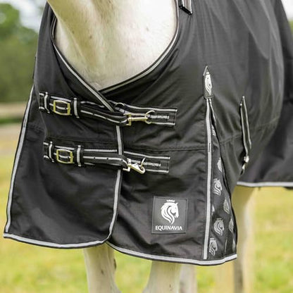 Equinavia Norse Fleece Lined Turnout Blanket - Black - 84 in - color: Black, size: 84 in