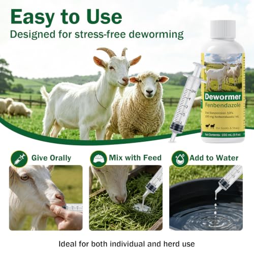Dewormer for Goats and Sheep with Fenbendazole, Liquid Dewormer