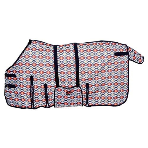 HILASON Fly Sheet for Horses 66 in Multi Aztec Mesh UV - color: Multi Aztec, size: 66 In