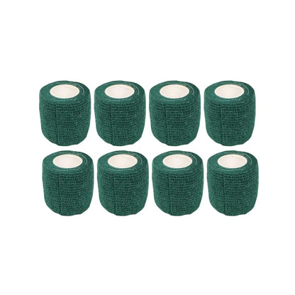 2" Cohesive Flexible Bandage Wrap – Green - Pack of 8 - color: Green