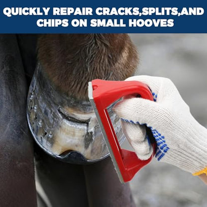 2Pcs Hoof Rasp File, Ergonomic Grip Portable Farrier Rasp, Hoof Trimming Tool for Ponies, Goats, Pigs, Donkeys and Small Animals