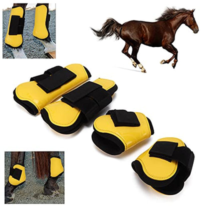Horse Boots Set,Leg Support Wrap for Training,Jumping,Riding,Eventing Open Front Jumping Tendon Horses Boots Equipment During Jumping,Adjustable 2 Pack - size: 29.00*18.00*5.00