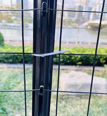 3 Feet Metal Fence Post Black, Pack of 5, for 24 Inch High Garden Welded Wire Fence U-Channel Steel Garden Post - color: Black, size: 3',5 PCS